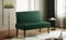 Yaheetech Küchensofa 2-sitzer Sitzbank Polstersofa aus Cordstoff Doppelsofa ohne Armlehnen Stoffsofa Loungesofa fürs Wohnzimmer/Eingangsbereich/Büro, Grün
