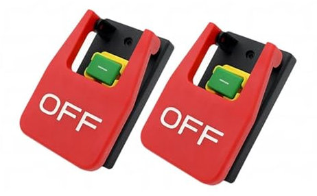 YLQUXEUV 2PCS 4 Pins Table Saws Electromagnetic Push Button Switches 16A AC250V Paddle Switch