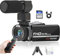 Videocamera Full HD 1080P 48MP YouTube Vlogging Telecamera Registratore 3.0 Pollici Schermo Rotazione 270° Zoom Digitale 18X con Telecomando Microfono Mini Treppiede 2 Batterie