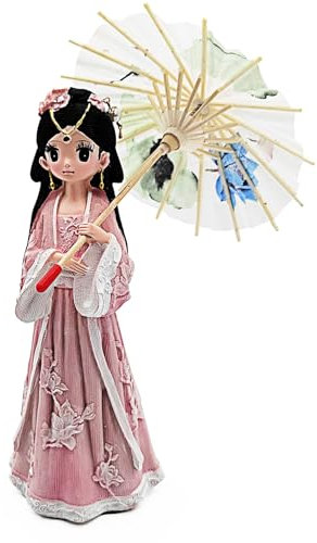 Tipmant Chinesischer Stil, alte Schönheit, Frauenfiguren, Statuen, Basteln für Tisch, Vitrine, Schreibtisch, Heimdekoration, Ornament, Studentin, Mädchen, weibliche Geschenke (Rosa)