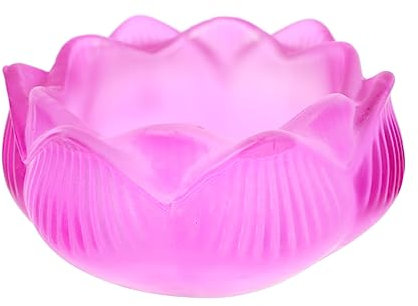 CORHAD 2pièces Bougeoirs Verre Forme De Fleur De Lotus pour Décoration Et Utilisation Religieuse Accessoire Élégant pour Bougies