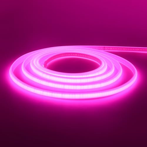 KISUFU Luce al Neon 220V Strisce LED COB, Flessibile Striscia al neon Alta luminosità 288 LED/M,IP65 impermeabile,Striscia LED al neon a corda tagliabile per la decorazione di interni