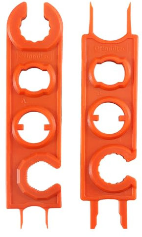 Offgridtec Juego De Llaves De Montaje De Conector MC-4 Universal, Juego De Herramientas De Instalación De 2 Piezas, Compatible Con Conectores MC-4 De 1000 V/1500 V, Naranja