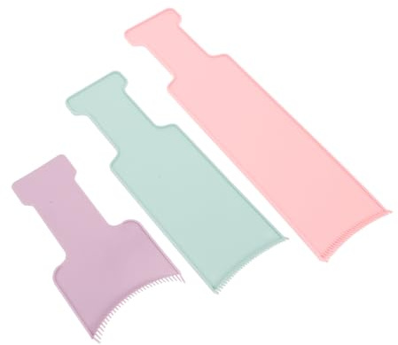 WEKADRIN 3pcs Highlighting Board Hair Dyeing Kit Balayage Highlighting Board for Hair Stylist Coloring Paddle Flat Tops Comb for Salon Use