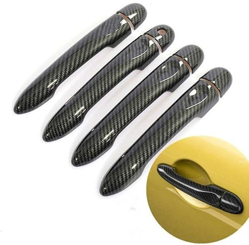 Exterior Door Handles Cover For M&ercedes Smart Forfour 453 2014-2019 Carbon Fiber Car Door Handle Cover Trim Styling Accessories