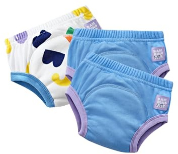 Bambino Mio Potty Training Pants, 3 Pack (3-4 Years - Blue Pop) Reusable for Baby and Toddler, Boys and Girls