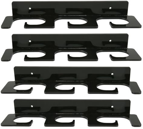Porta della Canna da Pesca del Soffitto, con 6 Canne 4 Pezzi Porta di Canna da Pesca per Esterno (BLACK)