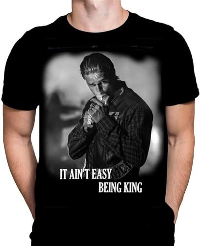 Jax Teller King - TV Crime Drama - T-Shirt Anarchy Bikers Black Black Size M