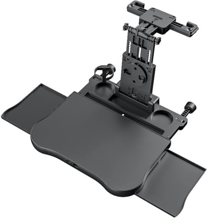 Mesa de Coche Ysislybin, Mesa de Asiento Trasero Plegable Multifuncional con Soporte para Bebidas y Bandeja de Comida en Negro para Automóvil
