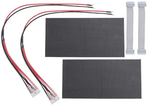 Kueohse Módulo de Panel de Pantalla LED P4 de 2 Piezas, 256 X 128 mm, 64 X 32 Píxeles, Escaneo 1/16, Módulo de Panel de Pantalla LED P4 A Color SMD RGB para Interiores