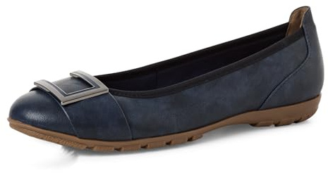 Marco Tozzi Damen Ballerinas weiches Feel Me Fußbett weiches Innenfutter Komfortabel
