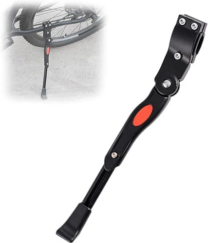 NOLLAM Fahrrad Ständer für Batavus Personal Pura Quip Riva San Remo Smart,Aluminiumlegierung Höhenverstellbarer Fahrrad Seitenständer,für 20-27.5 MTB/E-Bike/Rennradfahren/Citybike,Black