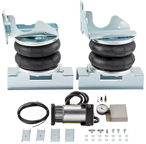 CAKYSE Compatible avec Benz pour Sprinter 2006 2007 2008 2009 2010 2011 2012 2013 2014 2015 2016 2017 2018 2019 2020 Kit Soufflets Ressort Suspension Pneumatique+compresseur Amortisseur Pneumatique