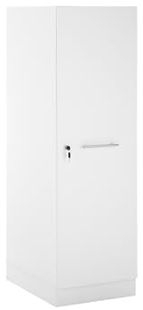 Laundreezy Mehrzweckschrank abschließbar, Weiß - Vielseitiger Allzweckschrank für Waschküche & Hauswirtschaftsraum - 50 x 162 x 68 cm (B/H/T)