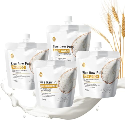 Reisduschset frauen geschenkset, 4-in-1-Bad- und Haarpflege-Set, Shampoo, Conditioner, Duschgel, Körperlotion, Feuchtigkeitsspendendes Haut- und Haarpflegeset, für Reise, Urlaub & Fitnessstudio