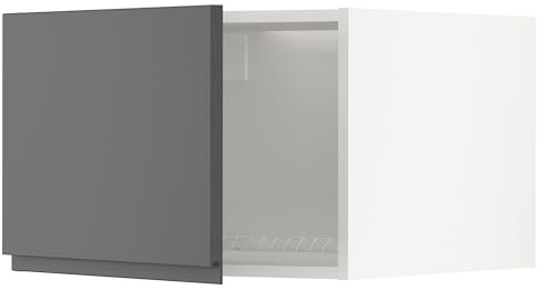 ProTuning METOD Top cabinet for fridge/freezer, white/Voxtorp dark grey, 60x40 cm