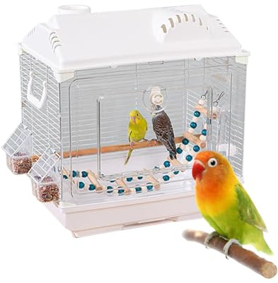 Stabiler Vogelkäfig – Bequemer großer Vogelkäfig | Vogelkisten mit Futterschalen, Haustierbedarf mit -Design, Vogelträger, Outdoor-Tierkäfige für sichere und Bequeme Aufbewahrung