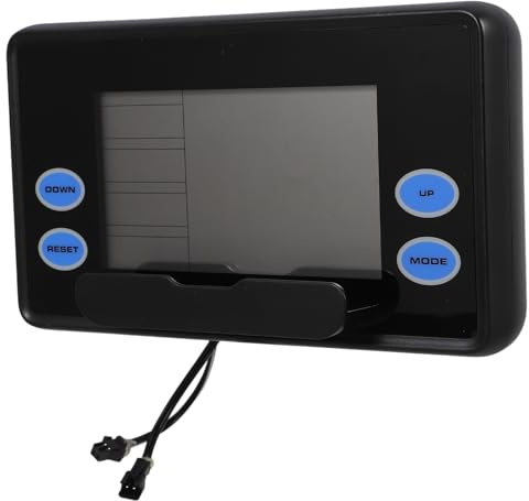 INOOMP Home Fitness Rowing Machine Monitor with Lcd Display for Speed Monitoring and Fitness Tracking, Sturdy Pp Material Replacement Accessory for Rowers in Black