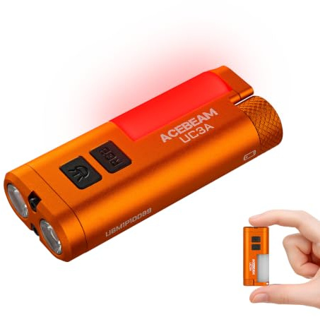 ACEBEAM UC3A EDC AAA Taschenlampe, 900 Lumen extrem helle LED Taschenlampe | Mini Taschenlampe mit mehreren Lichtquellen, Camping und 9 RGB-Lichtern, kleine flache Taschenlampe für Zuhause und Notfälle