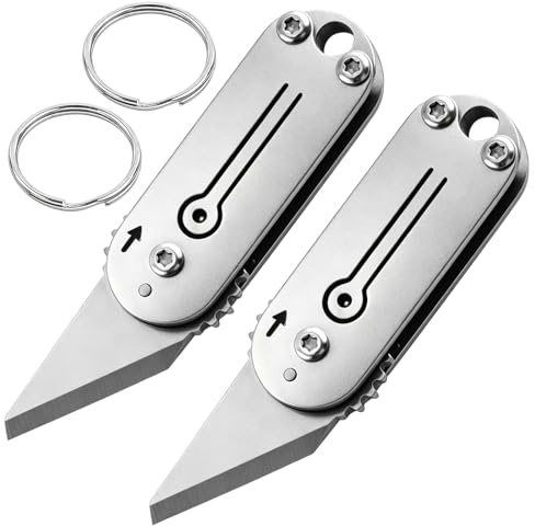 2 Pcs Multi Tool Box Cutter- Stainless Steel Pocket Box Opener for EDC | Compact Utility Cutter for Home Office Warehouse DIY & Outdoor Use