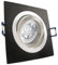 trendlights24 Noble Decken Einbaustrahler Schwarz eckig LED - 3er Set 7W dimmbar 38° 230V GU10 Neutralweiß - Aluminium Einbauleuchte schwenkbar