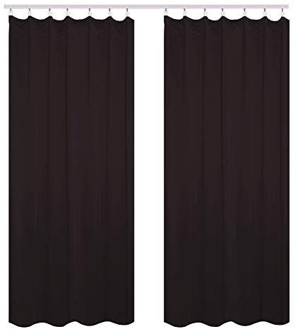 WOLTU Vorhang Blickdicht Gardinen mit Kräuselband für Schiene, 2er Set Leichte & weiche Verdunklungsvorhänge wärmeisolierend Thermovorhang Kälteschutz für Wohnzimmer Schlafzimmer, 135x245cm, Anthrazit