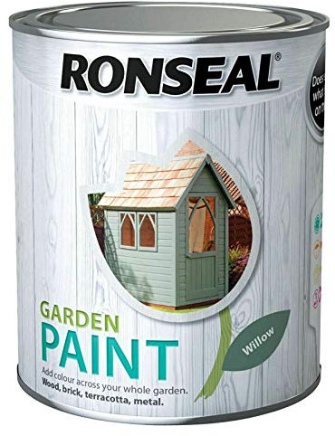 DIY & Tools Rainproof Exterior Outdoor Wood Shed Metal Brick Garden Paint - 2.5 Litre (Willow)