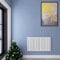 Horizontal Designer Flat Panel Radiator White-600x1020mm Single Panel Central Heating