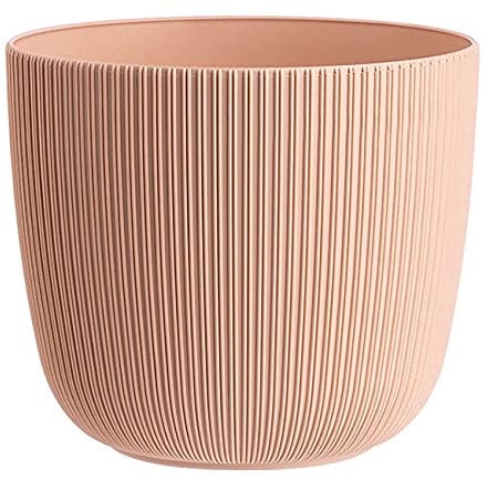 Gariella 1x apricot moderner Blumentopf mit Drainagesystem Pflanztopf-Kübel widerstandsfähig rund wetterfest Kunststoff Ø 29 cm