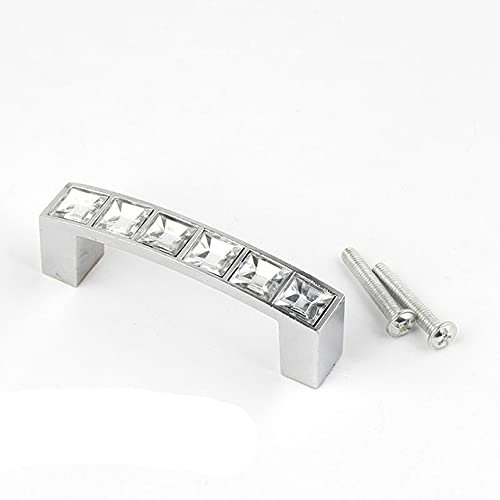 Echte Küchengriffe Lochabstand 32/64/96/128mm Transparent Acryl Griff Schubladengriff Möbelgriffe Schrank-64mm