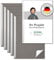STRATAG Klemmschienen-Set (6 Stück) mit transparentem Deckel aus PP Kunststoff sowie Binderücken aus stabilem 350 g/m² Karton (Klemmmappe A4 Grau Steingrau)