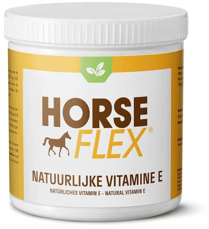 HORSE FLEX Natürliches Vitamin E Pulver ohne Zusatz von Selen für Pferde zur Unterstützung der Muskeln, Muskelstoffwechsels und Fruchtbarkeit