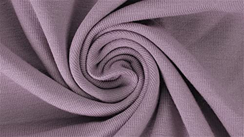 Jersey Yara Uni 220g/m² 1 m Schritte, Stoffe Meterware, Öko-Tex Baumwolljersey (Helllila-413)