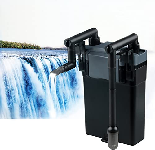Filtro Externo Acuario, Filtro De Tanque De Peces Colgante Externo, Bomba De Oxígeno De Suspensión De Cascada De Energía, Filtro De Algodón De Filtro Multicapa Con Anillo De Biocerámica De 250g