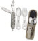 AlbainoX- 33045 Set de couverts de camping Multicam Arido en acier inoxydable avec housse pour chasse, pêche, camping, Outdoor, survie et Bushcraft