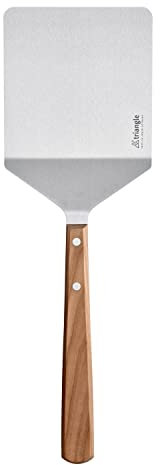 triangle 33 537 14 00 Burgerpalette Classic Wood Kirschbaum, gewinkelt, 21,5 cm extralanger Griff Made in Solingen/Germany professionelle Qualität Burgerheber mit Holzgriff