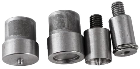 4 Stück Druckknopfform, Silberne Edelstahl-Ersatzsätze für 831 Druckknöpfe (15mm), Druckknopf-Werkzeug-Ersatzsätze für Pressmaschinenteile