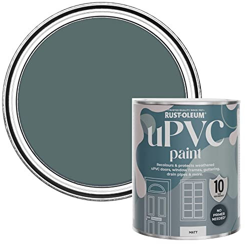 Rust-Oleum Green uPVC Door and Window Paint in Matt Finish - Deep Sea 750ml