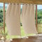 PONY DANCE Rideau pour Pergola - Rideaux d'Extérieur Contre Vent Occultant Thermique Imperméable pour Patio Terrasse Chambre Maison Douche de Piscine, 2 Pcs, 132cm x 243, Jaune Beige