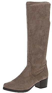 CAPRICE Damen Hohe Stiefel mit Absatz Kniehoch Vegan, Braun (Cafe Stretch), 41 EU