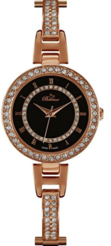 Bellevue Women's Analogue Quartz Watch with Metal Strap D.11, Black/White, 30MM