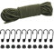 suruikei Gummiseil 5mm 20m dunkelgrün, elastisches Expanderseil Gummischnur Gummikordel Gummiband Planenseil Spannseil mit Haken Zubehör DIY (Dunkelgrün, 5mm x 20m)