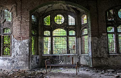 VLIES Fototapete-LOST PLACES-(X1074ah)-400x260 cm-Gebäude, Bauwerk, Zimmer, Alt, Ruine, XXL Wandbild, Poster, Dekoration