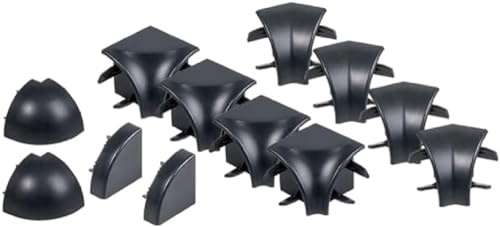 Alberts 433741 Zubehör-Set für Abschlussleisten | PVC, schwarz