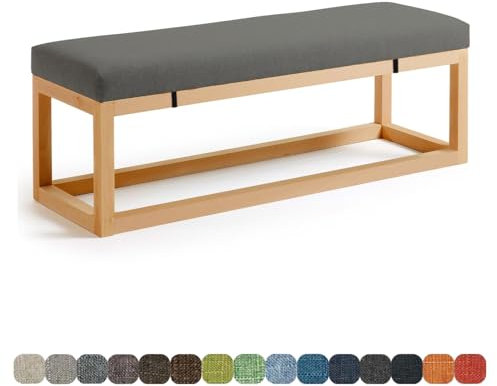 Lsjoaw Bankauflage Bankkissen Sitzauflage Sitzkissen Bank 80X40X3CM Stuhlkissen Bankpolster Schaukel mit abnehmbarem Bezug für Fensterbank Outdoor Gartenmöbel Terrasse Drinnen Sitz,Dark Grey