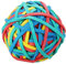 Rubber Bands Coloured, Elastic Band Ball Document Organizing for Office and Home