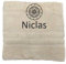 Personalisiertes Handtuch mit Namen Schön gestickter Sport Name Handbadetuch 100% Baumwollhandtuch Sportliche Motive Personalized Custom Towel with Name (100 x 50 cm, Autoreifen)