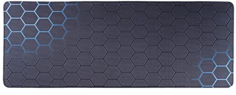 Tech Stor3 Tappetino XL nido d'ape blu speed Gaming Mouse pad, 70 x 30 cm, Honeycomb con base antiscivolo in gomma, aderente e liscio, adatta ad ogni mouse, tastiera e laptop(70x30, Ape)