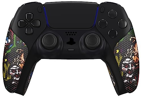 eXtremeRate PlayVital Grip Adesivo per ps5 Controller Joystick, Skin Gomma Antiscivolo per Impugnature Maniglia-Party Pauroso