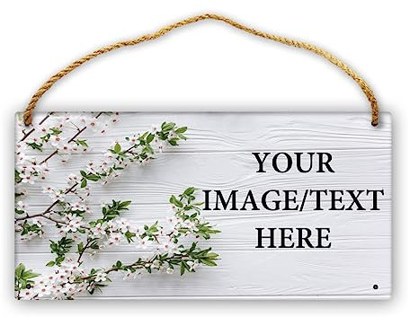 Panneau en Bois Personnalisé de Bienvenue - Texte de Porte pour l'Extérieur, Garage, Bar, Cuisine, Café Décor